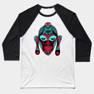 Turqred African Mask 7 Baseball T-Shirt